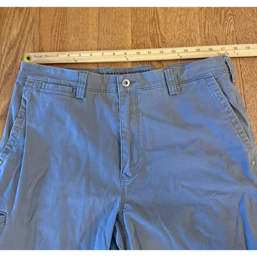 Duluth Trading Flex Ballroom Khakis Pants Mens 34x32 Gray 6 Pocket Work Relaxed